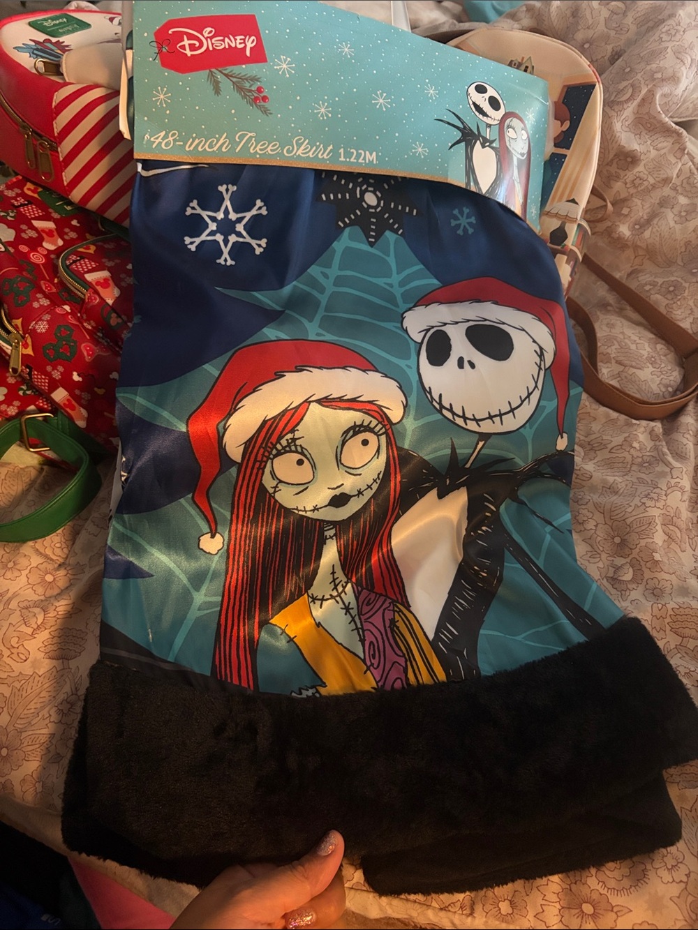 Disney Blue, Black & Red Nightmare Before Christmas Kids Tree Skirt